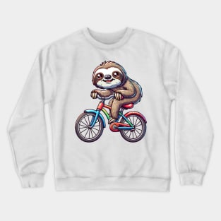 Sloth on bike Crewneck Sweatshirt